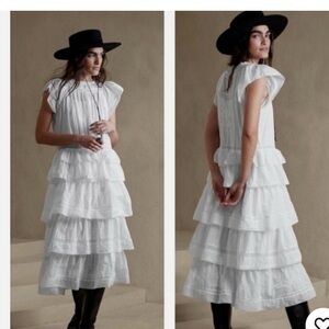 Elegant White Tiered Dress